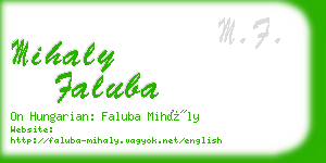 mihaly faluba business card